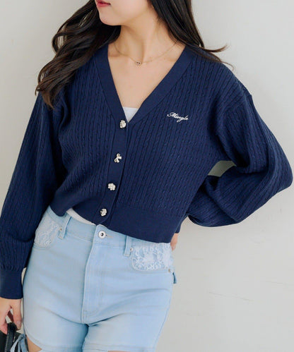 多款紐扣 麻花紋 針織開衫