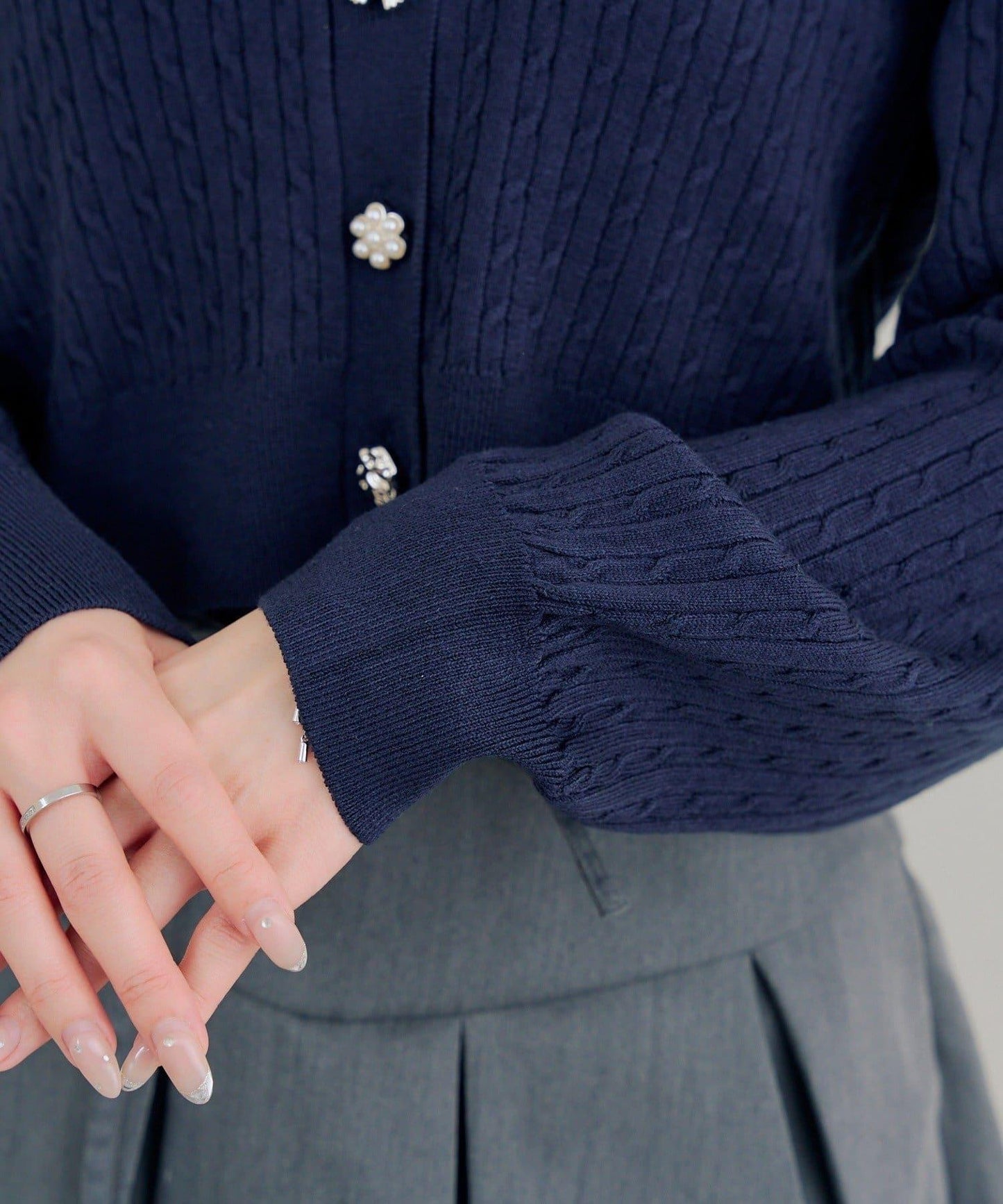 多款紐扣 麻花紋 針織開衫