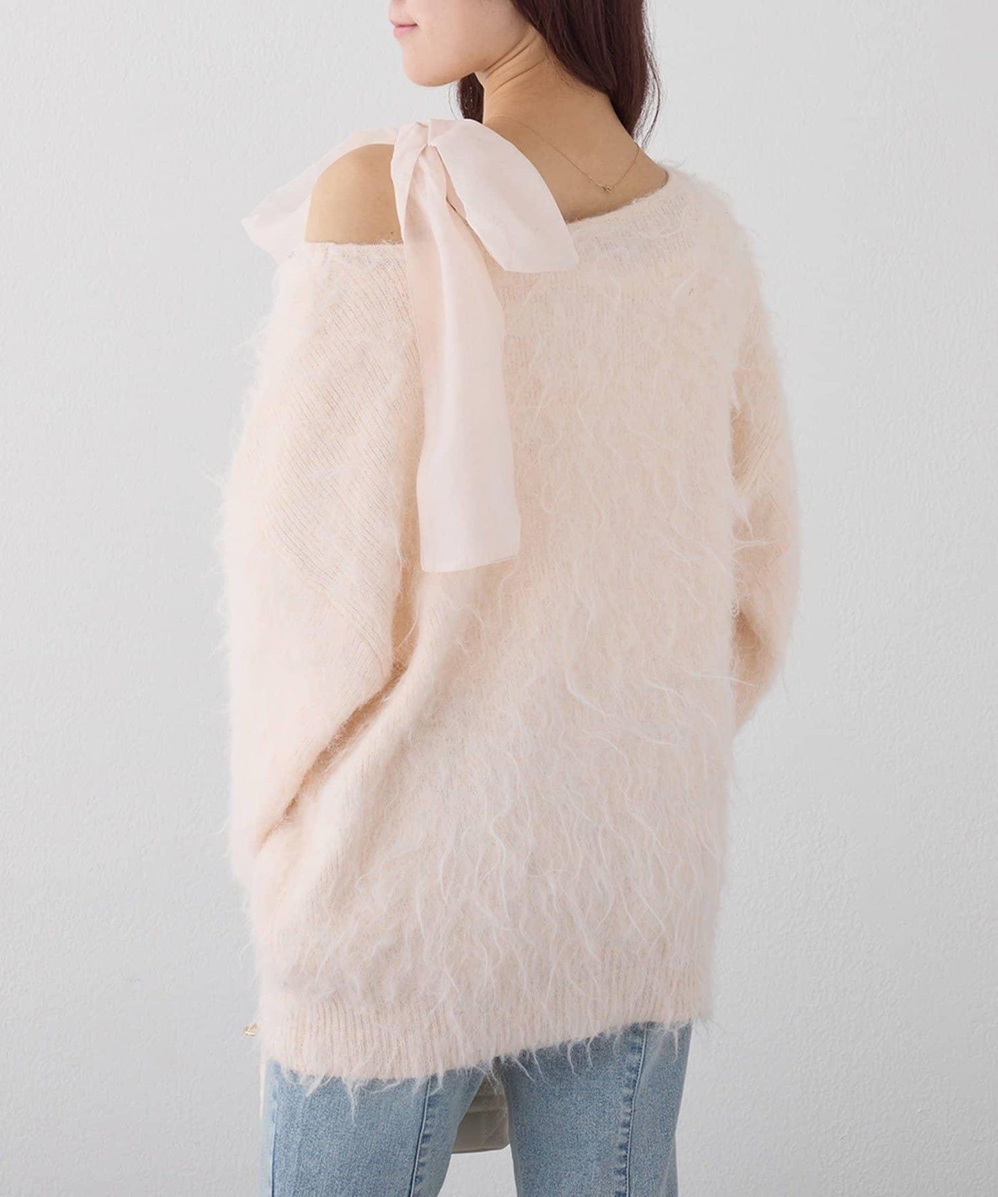 珠飾毛絨針織上衣