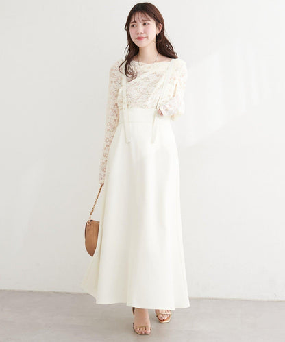 垂墜蕾絲設計套頭上衣