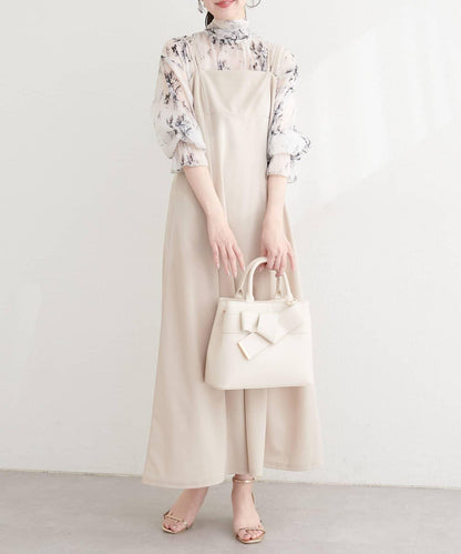 針織喬其吊帶連衣裙