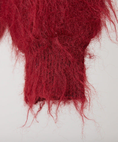 珠飾毛絨針織上衣