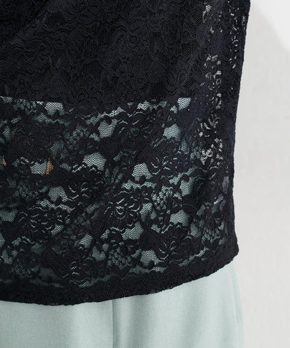 垂墜蕾絲設計套頭上衣