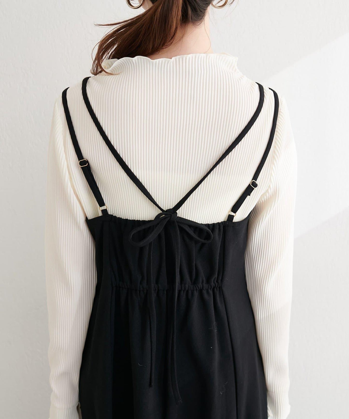 針織喬其吊帶連衣裙