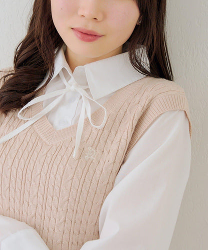 RMAF 襯衫拼接針織背心套頭上衣