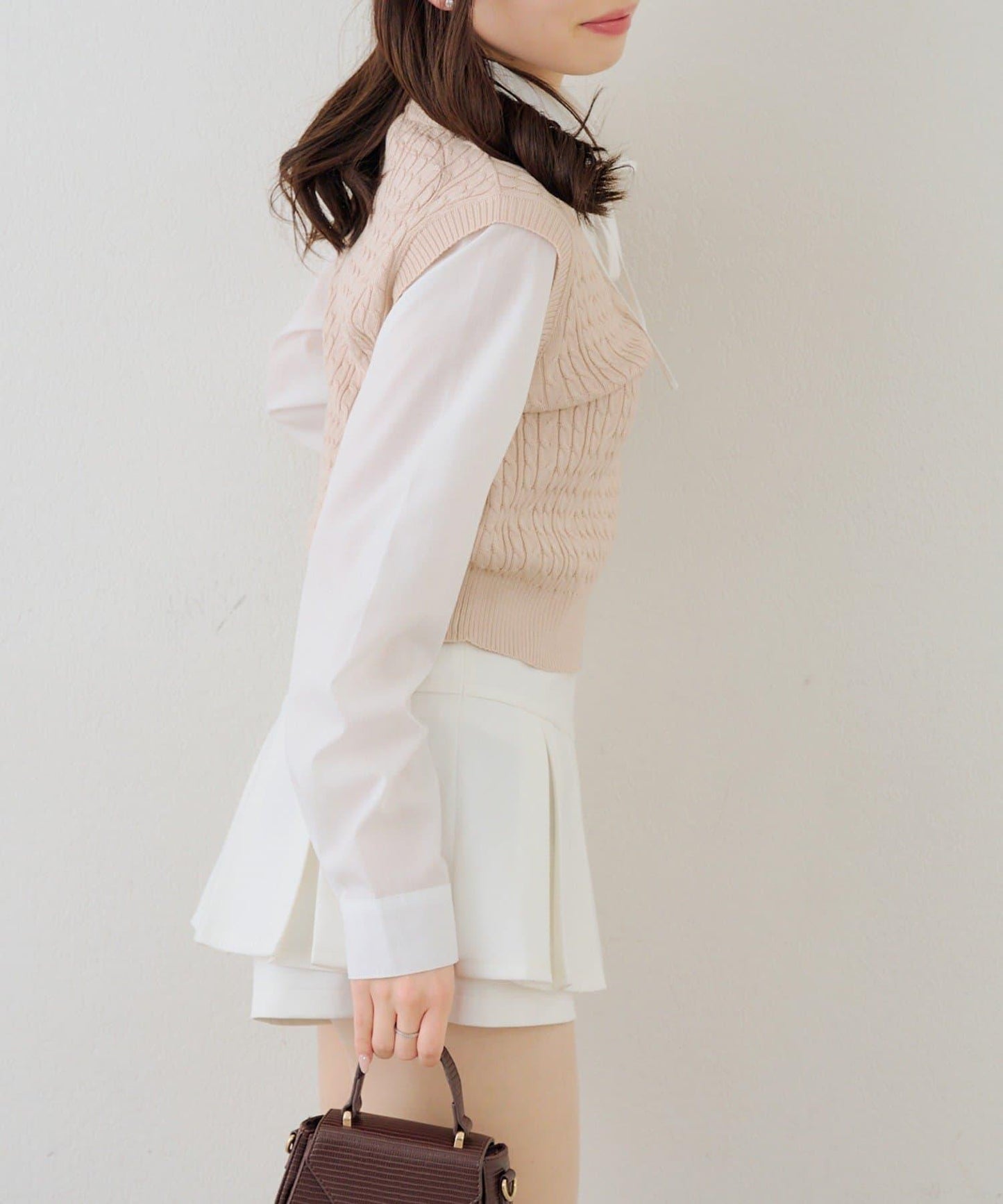 RMAF 襯衫拼接針織背心套頭上衣