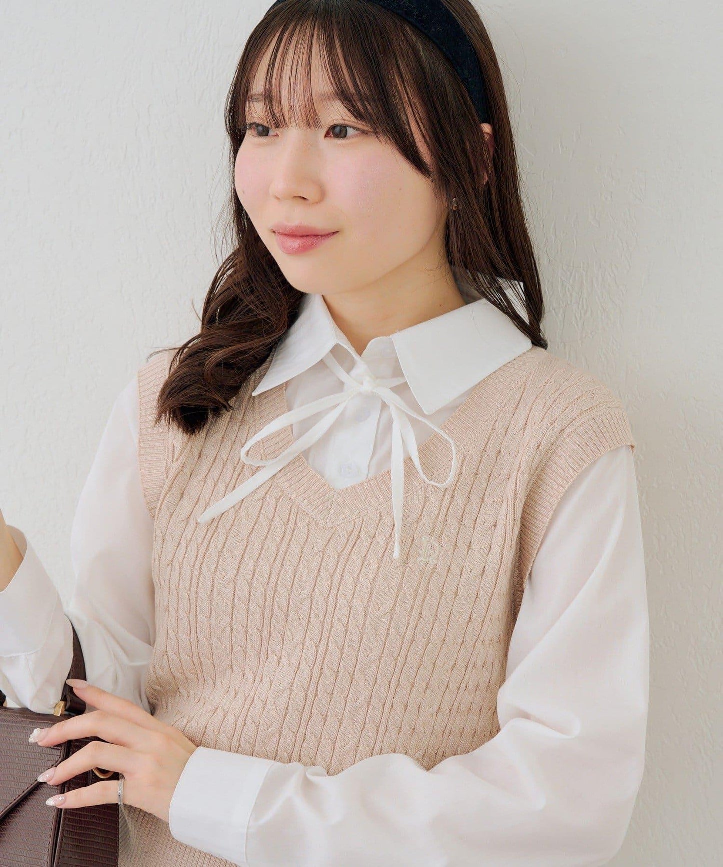 RMAF 襯衫拼接針織背心套頭上衣