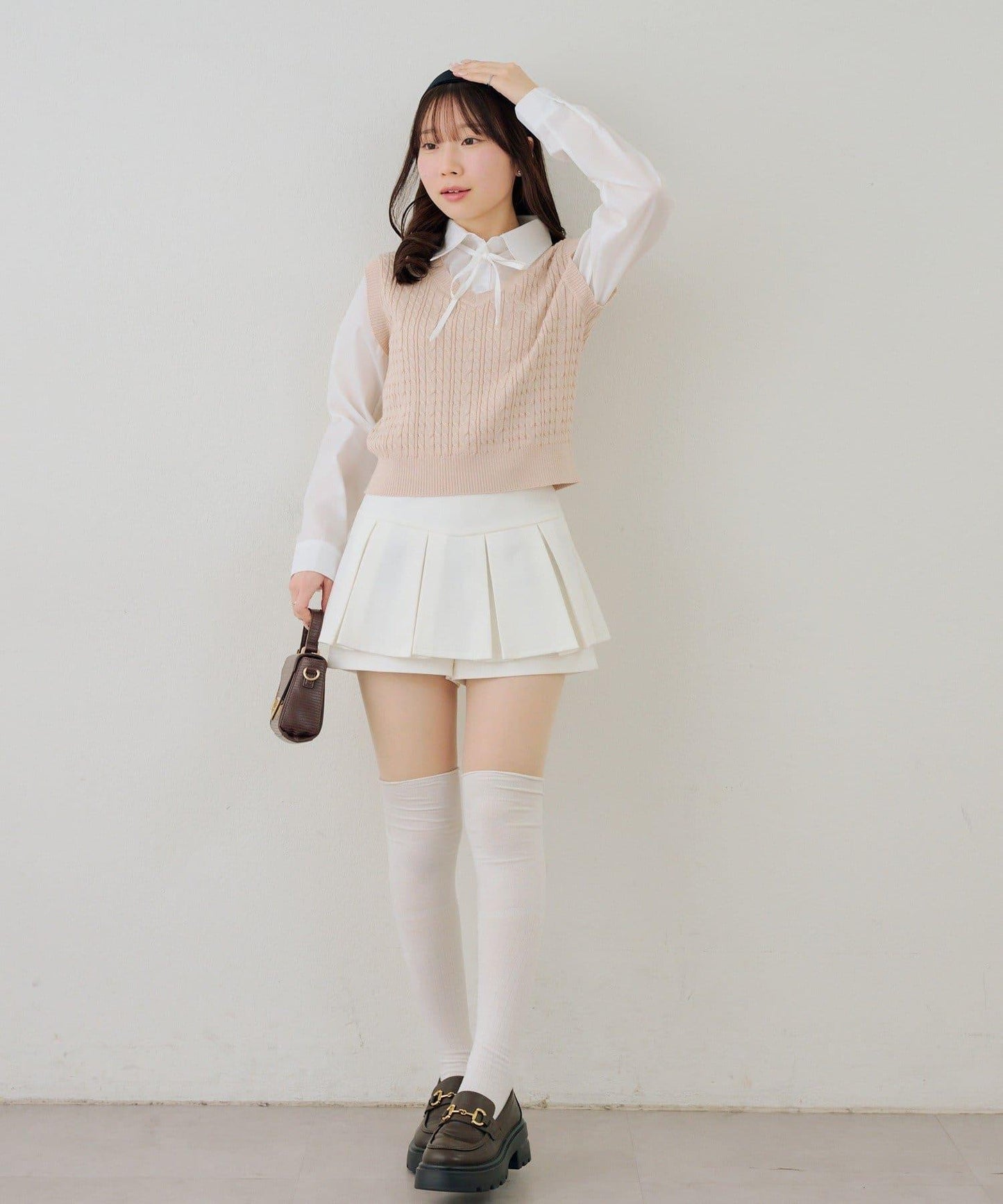 RMAF 襯衫拼接針織背心套頭上衣