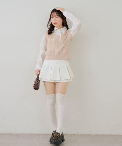 RMAF 襯衫拼接針織背心套頭上衣