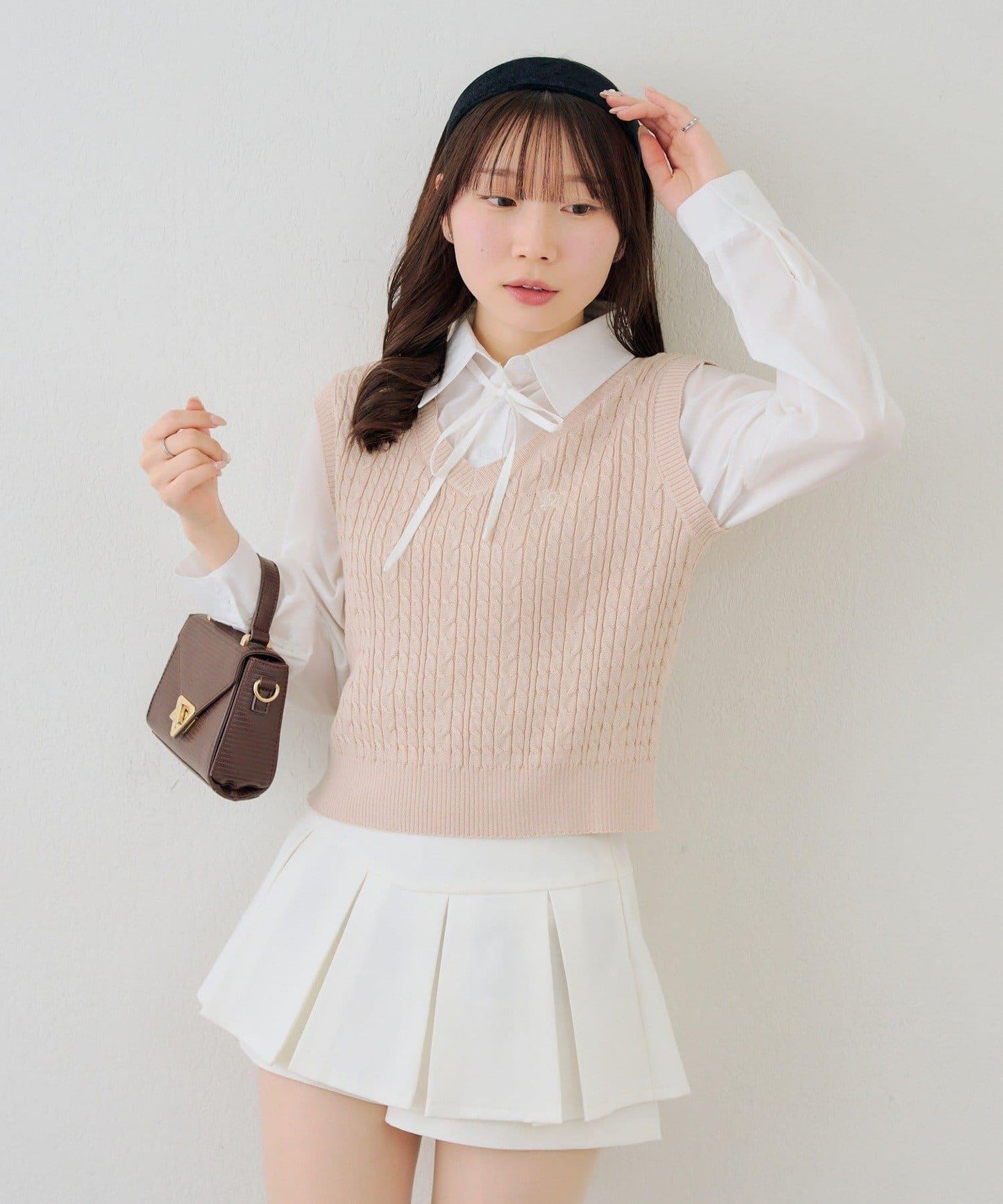 RMAF 襯衫拼接針織背心套頭上衣