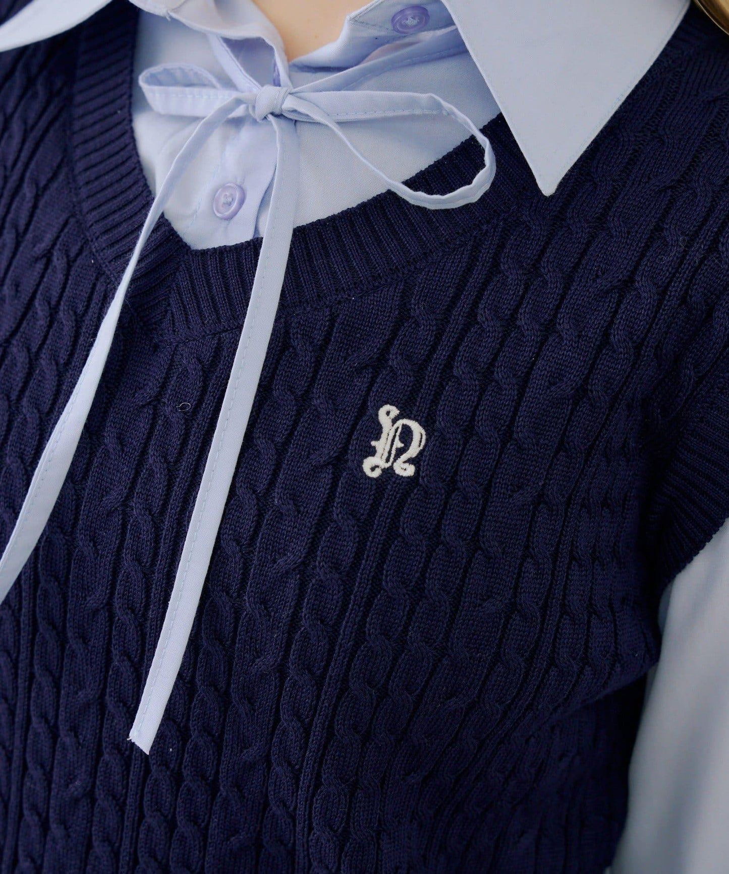 RMAF 襯衫拼接針織背心套頭上衣