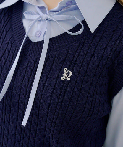 RMAF 襯衫拼接針織背心套頭上衣