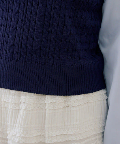 RMAF 襯衫拼接針織背心套頭上衣