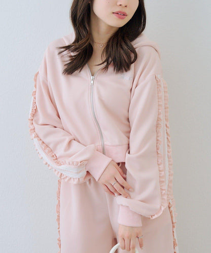 RMAF 成套 運動風蕾絲 連帽衛衣