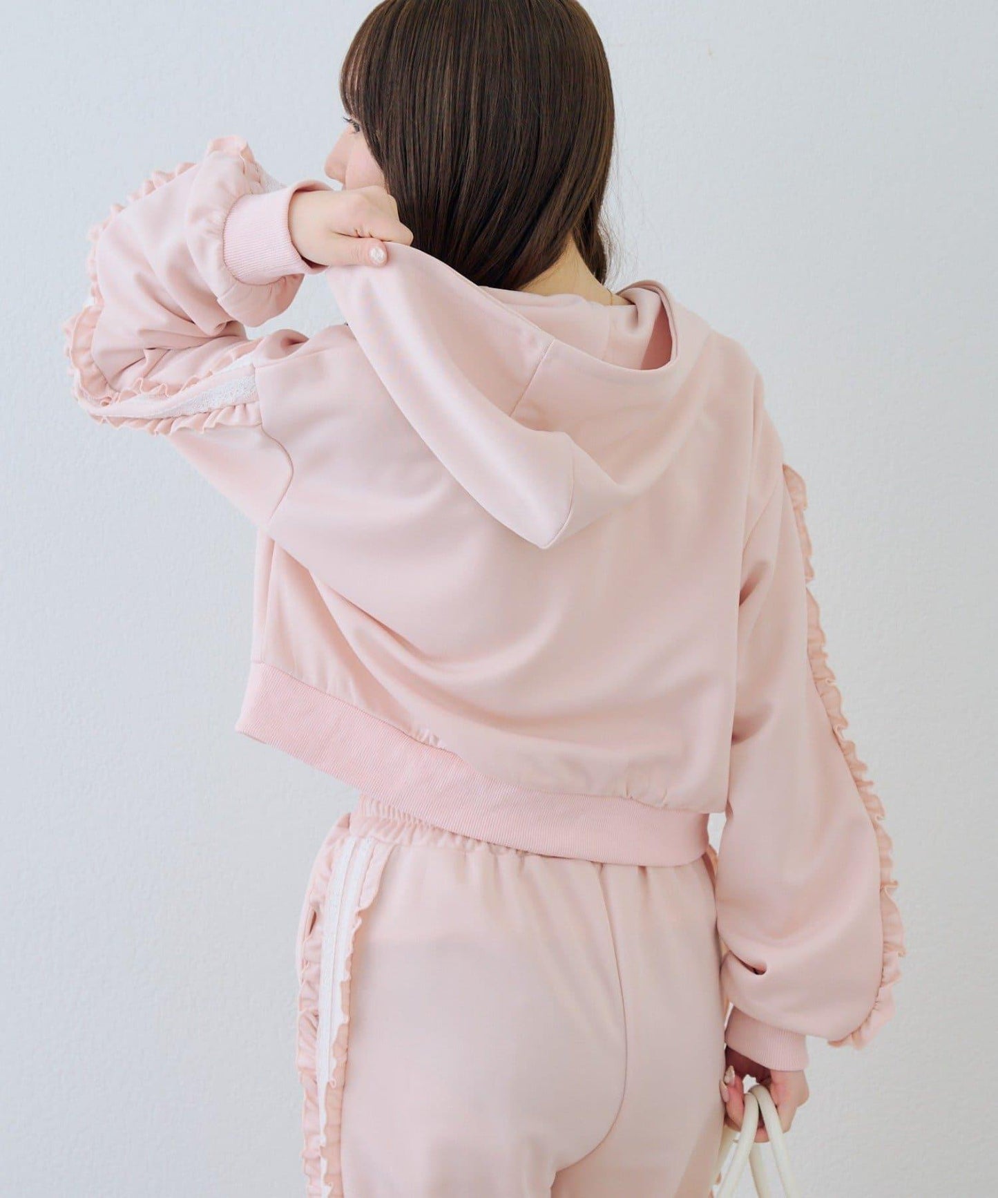 RMAF 成套 運動風蕾絲 連帽衛衣