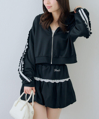 RMAF 成套 運動風蕾絲 連帽衛衣