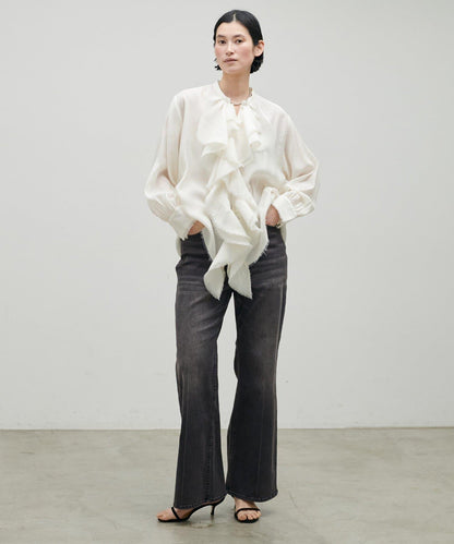 彈力喇叭牛仔褲