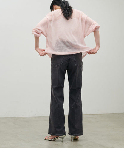 彈力喇叭牛仔褲