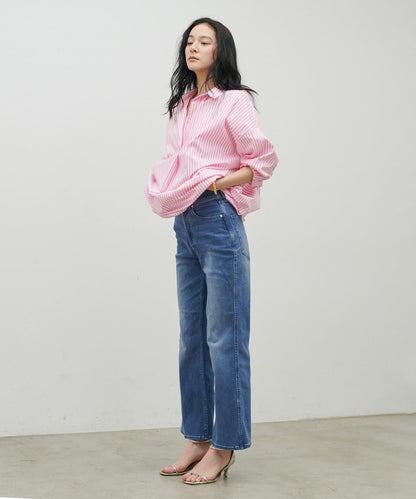 彈力喇叭牛仔褲