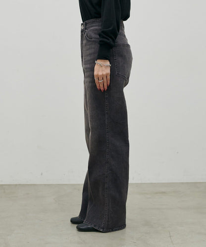 彈力喇叭牛仔褲