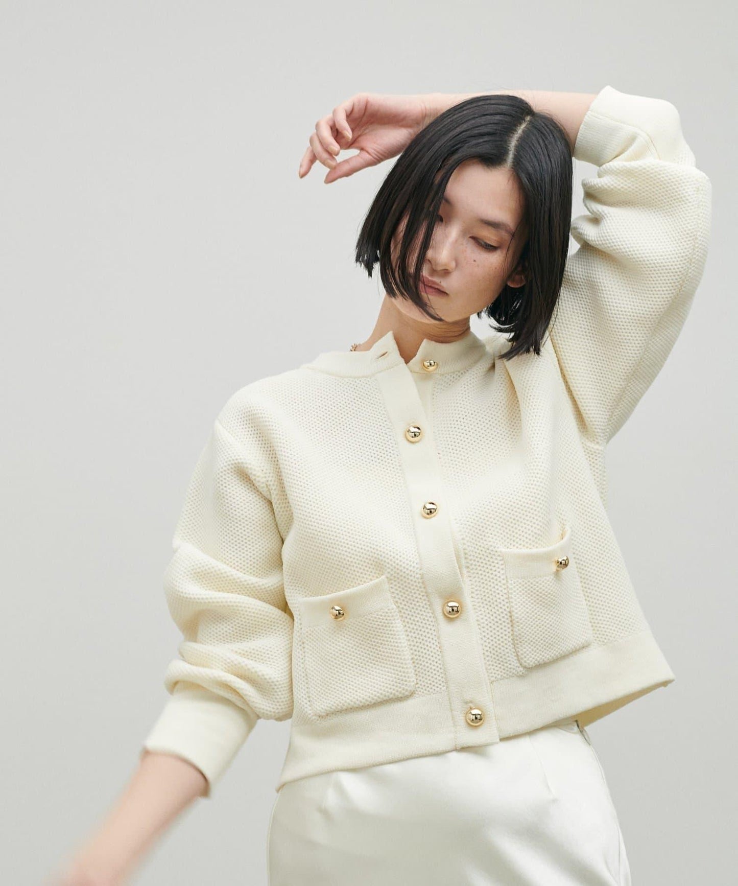 輕盈蜂巢編織針織開衫