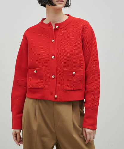 輕盈蜂巢編織針織開衫