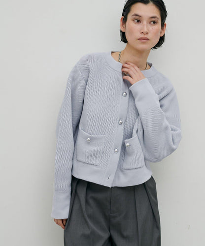 輕盈蜂巢編織針織開衫