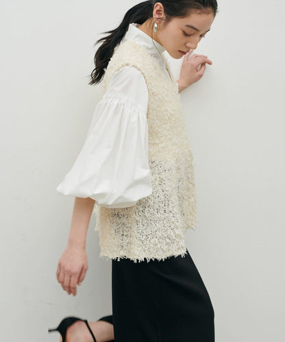 絲帶紗針織背心