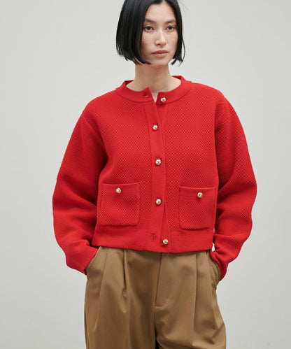 輕盈蜂巢編織針織開衫