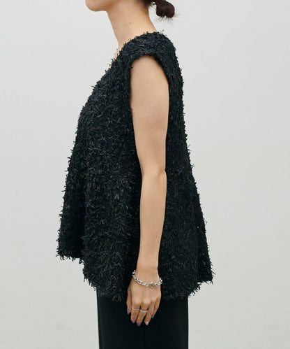 絲帶紗針織背心