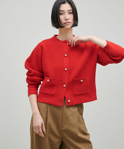 輕盈蜂巢編織針織開衫