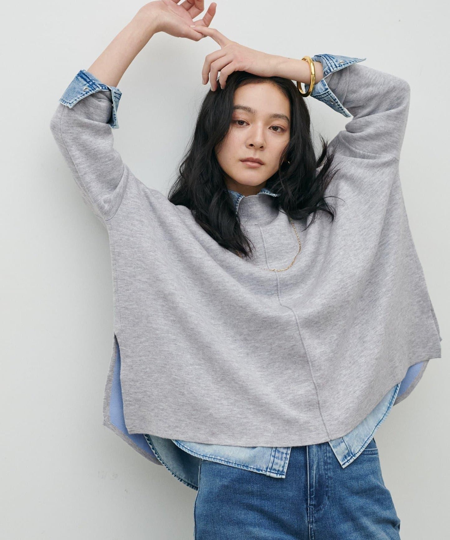 雙面接結 可雙面穿 針織套頭衫