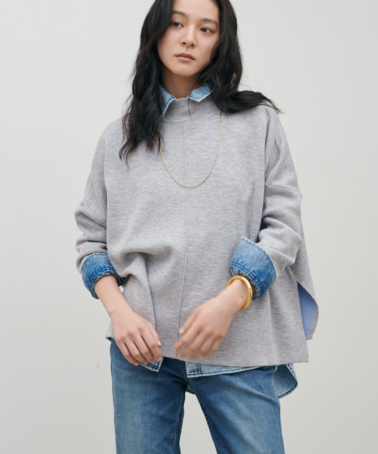 雙面接結 可雙面穿 針織套頭衫