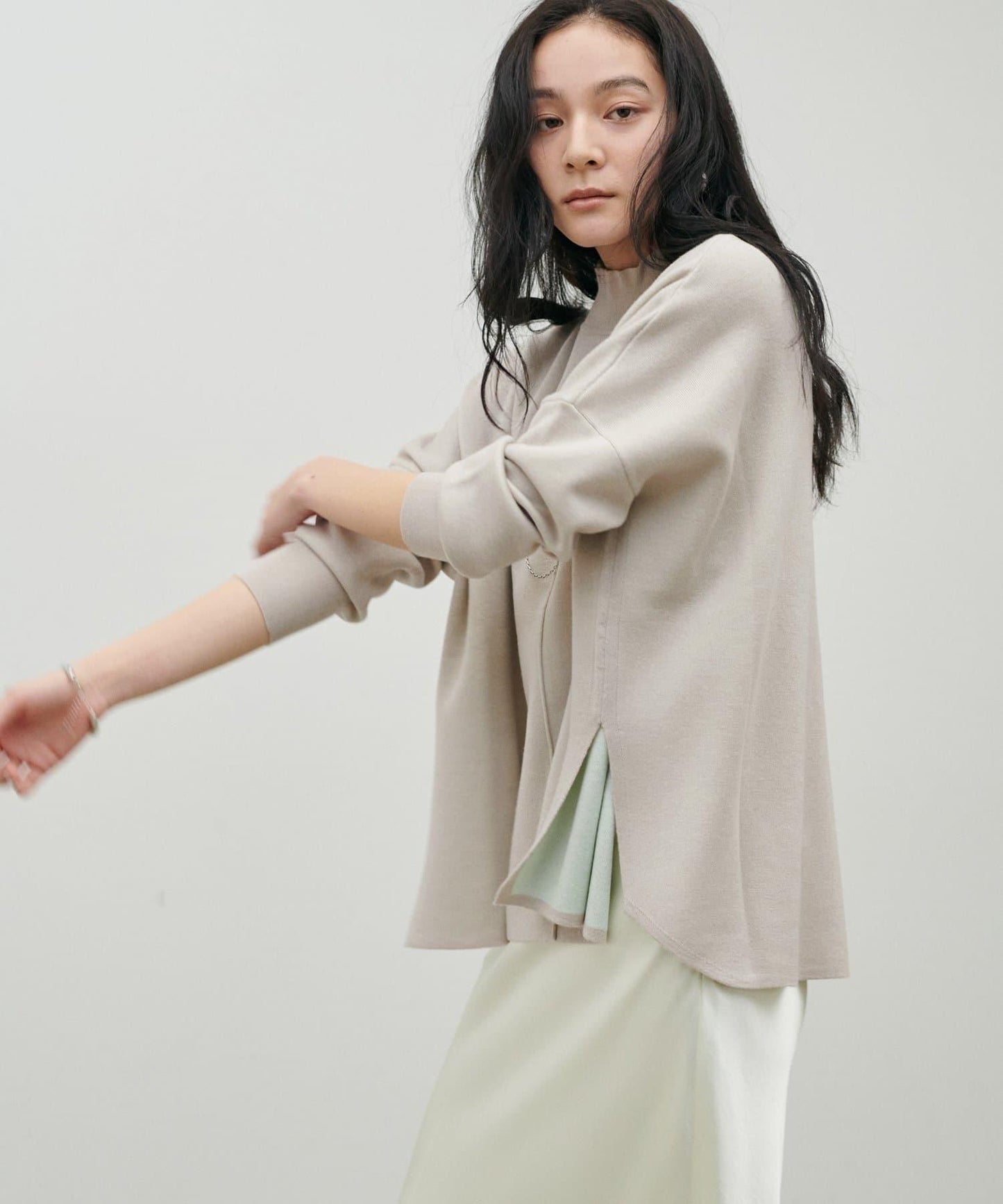 雙面接結 可雙面穿 針織套頭衫