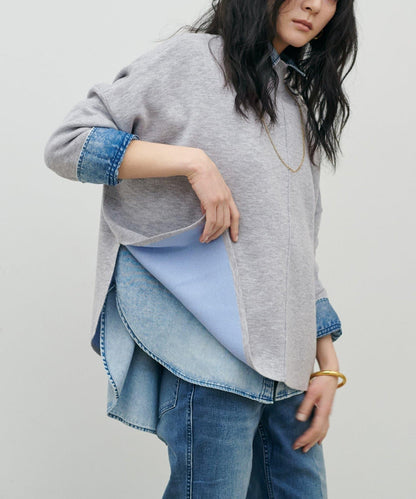 雙面接結 可雙面穿 針織套頭衫