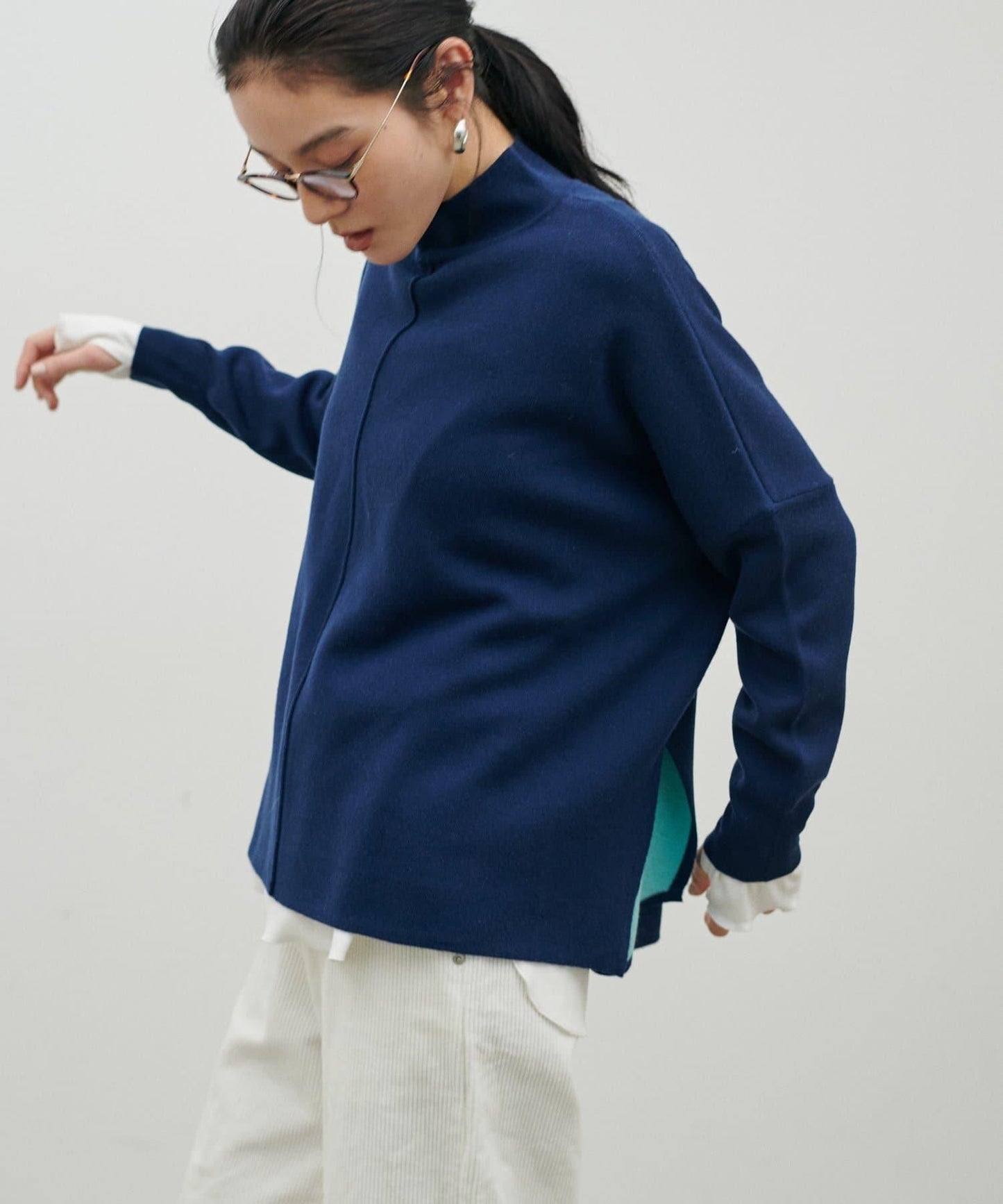 雙面接結 可雙面穿 針織套頭衫