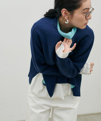 雙面接結 可雙面穿 針織套頭衫