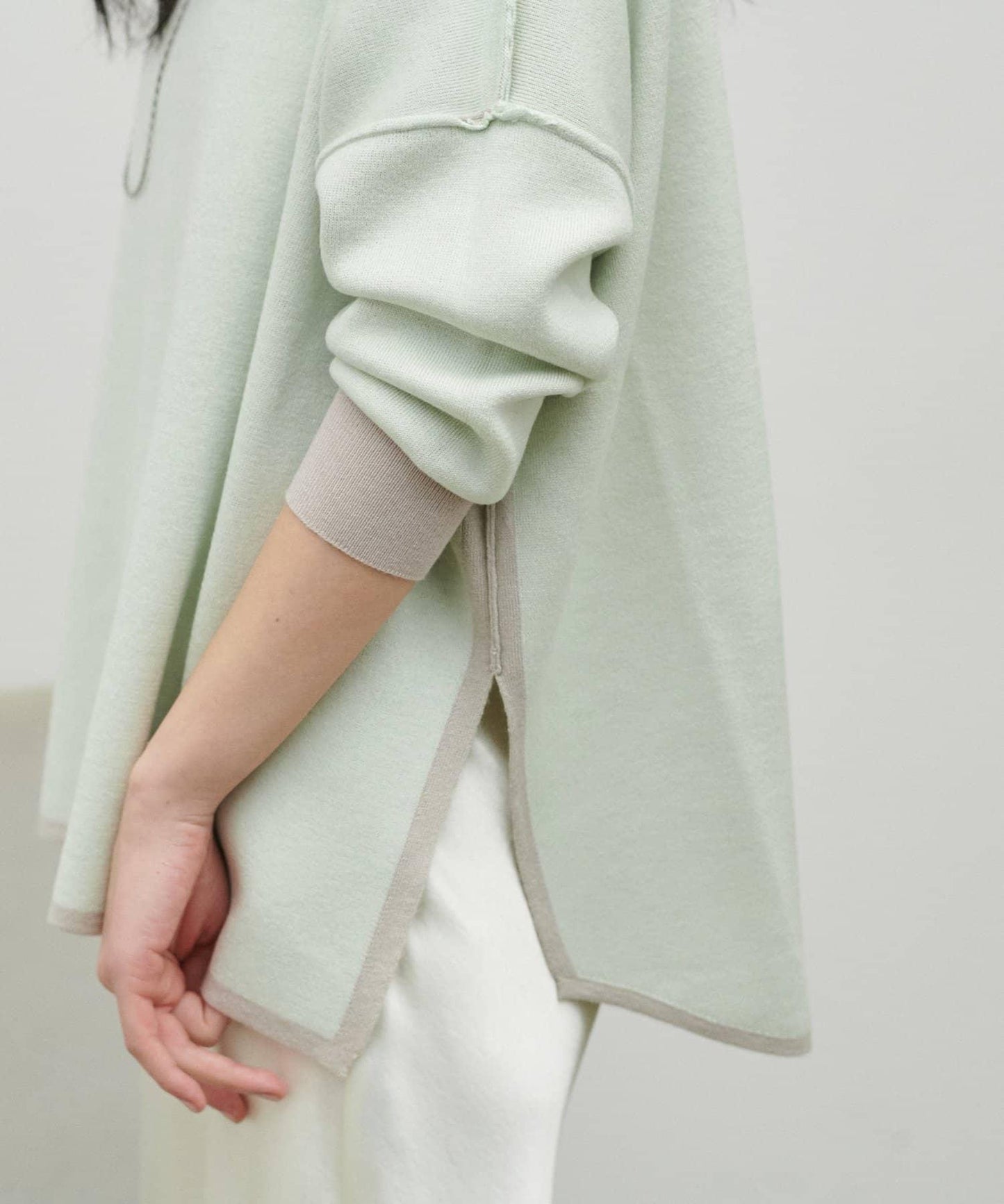 雙面接結 可雙面穿 針織套頭衫