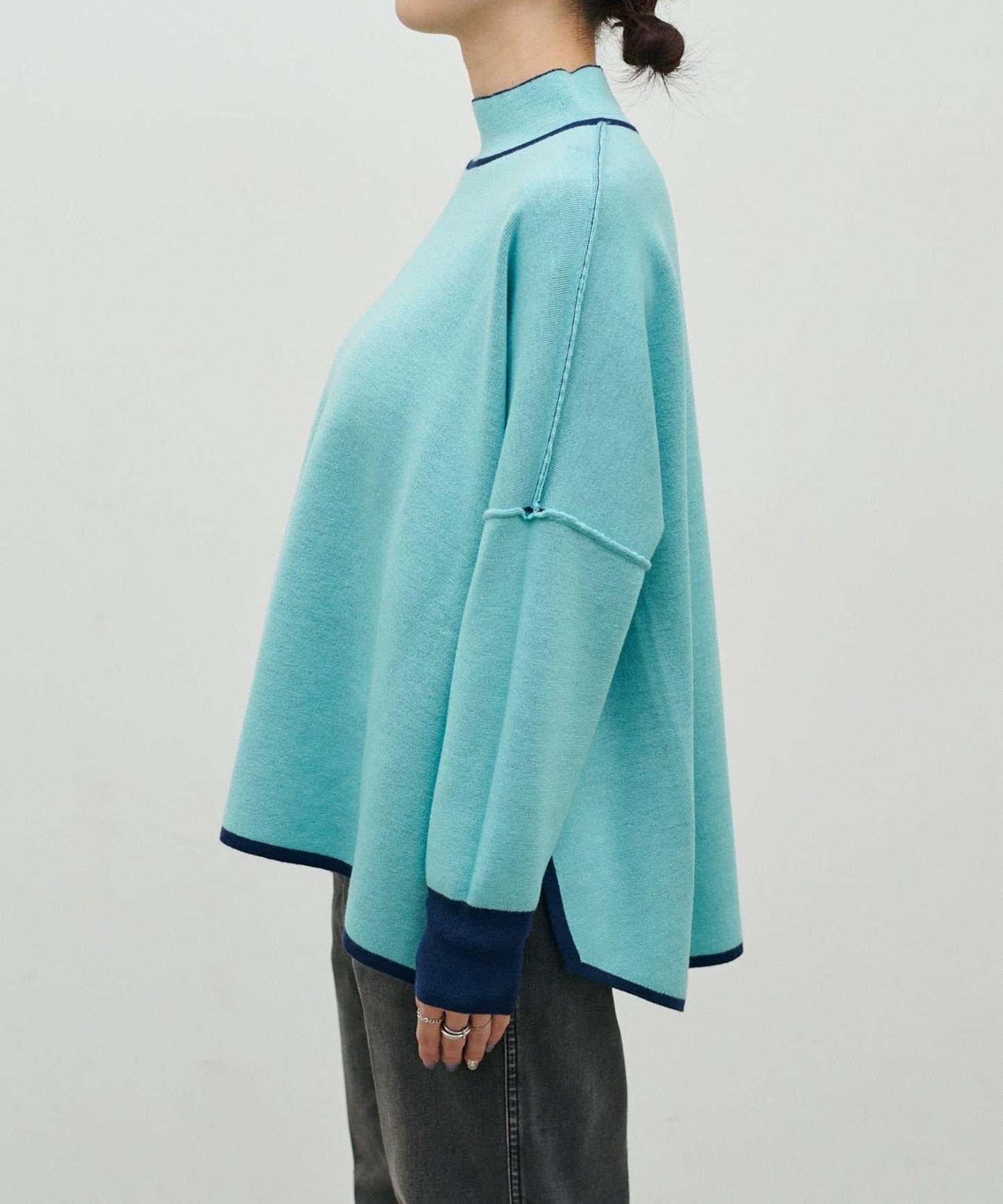 雙面接結 可雙面穿 針織套頭衫