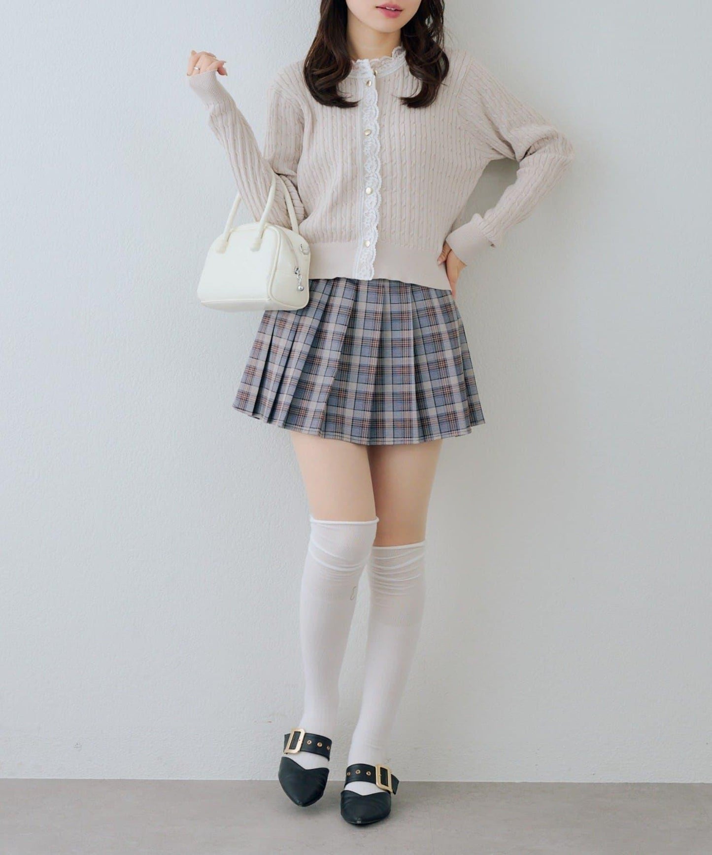 RMAF 麻花紋蕾絲設計 針織開衫