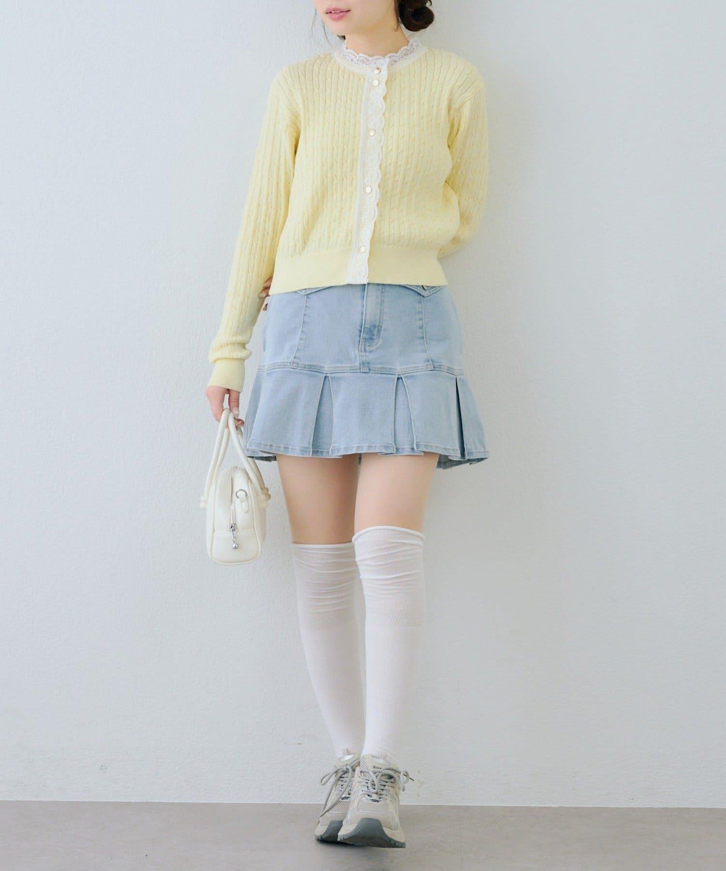 RMAF 麻花紋蕾絲設計 針織開衫