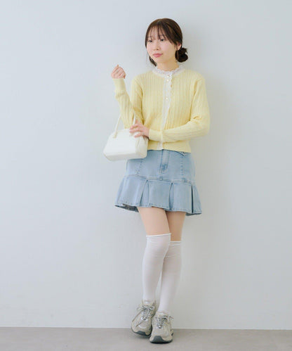 RMAF 麻花紋蕾絲設計 針織開衫