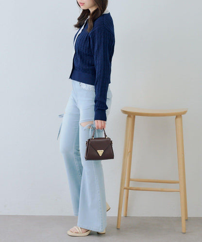 RMAF 麻花紋蕾絲設計 針織開衫