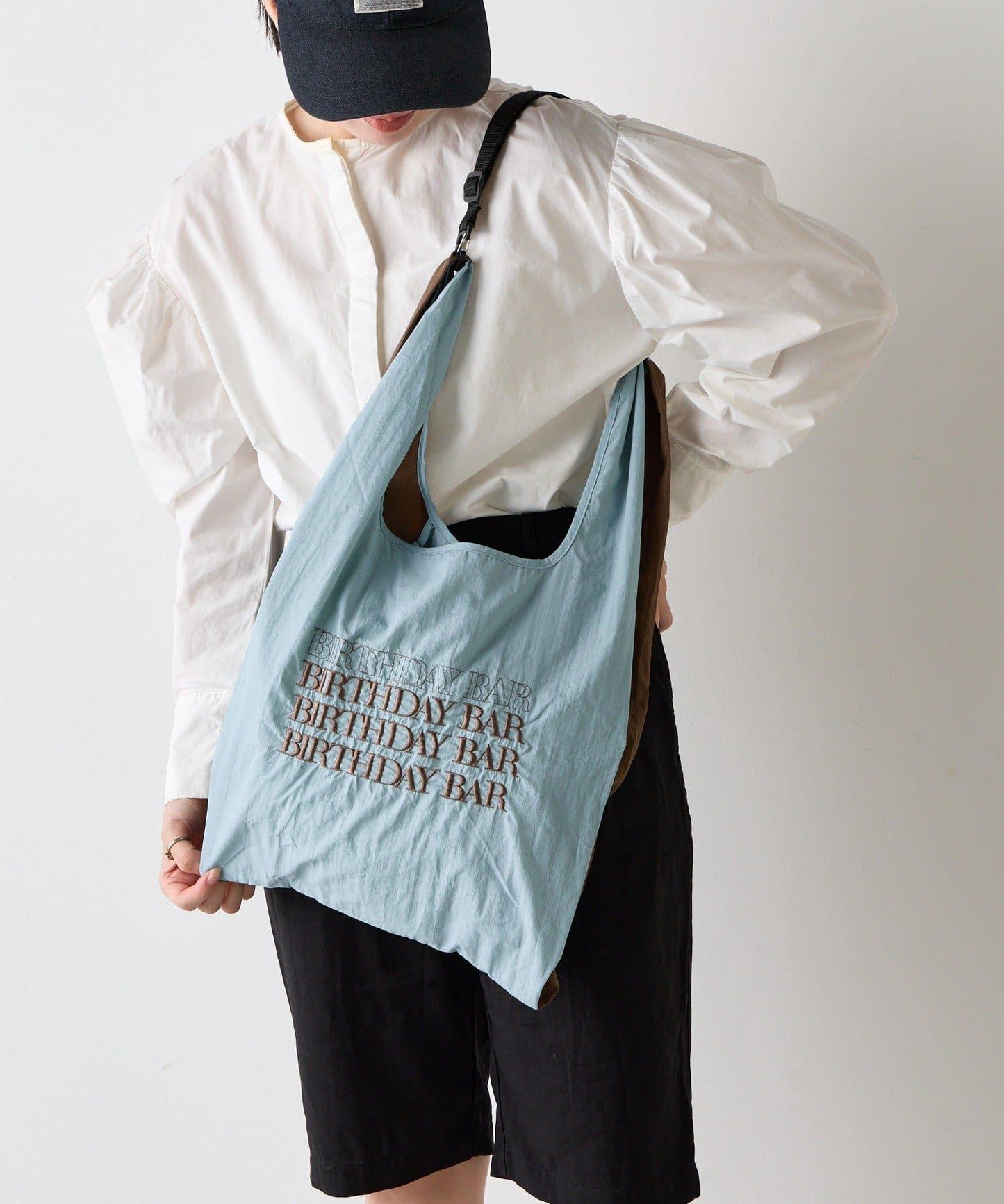 BBロゴ刺繡 肩帶設計 環保袋