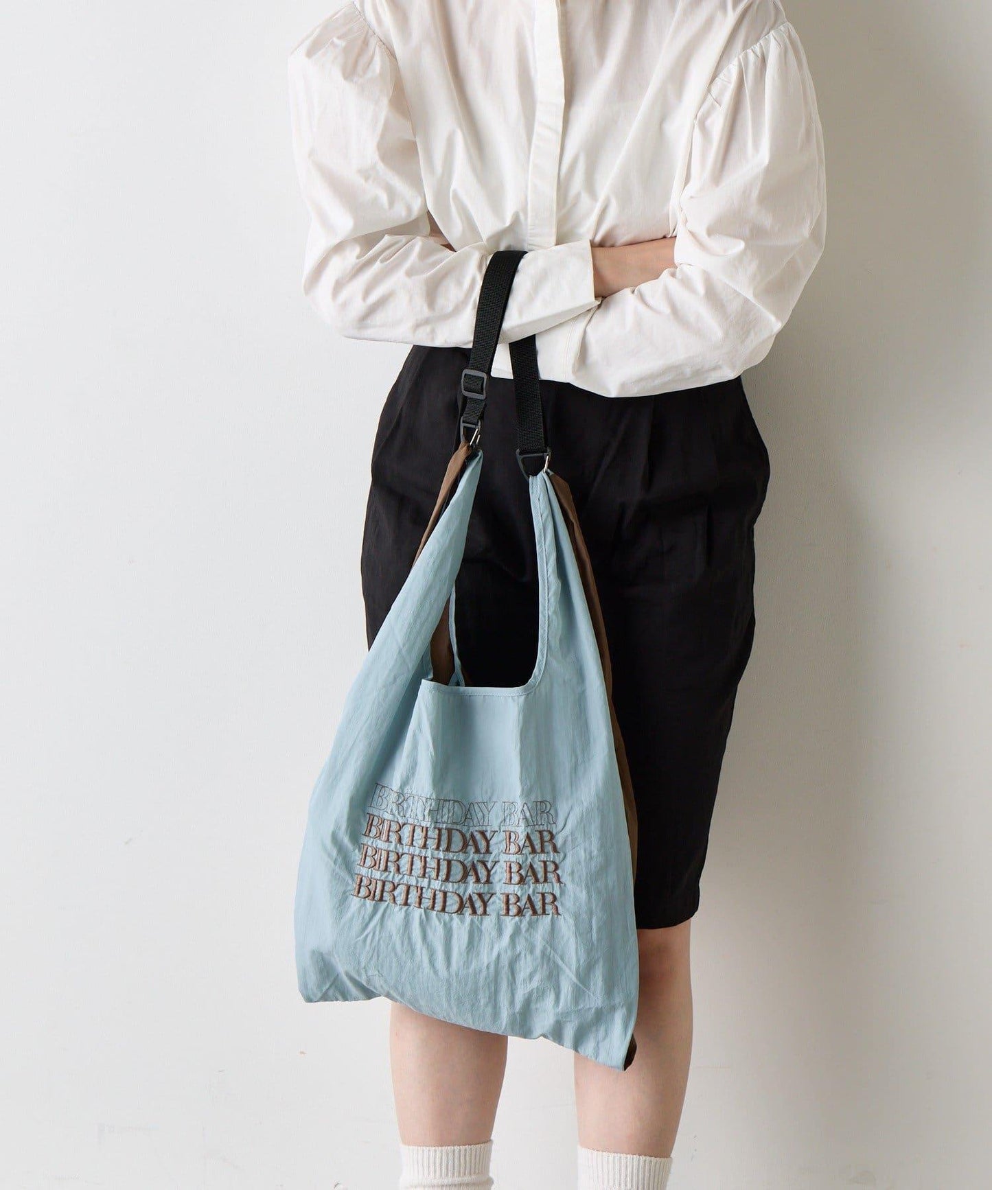 BBロゴ刺繡 肩帶設計 環保袋