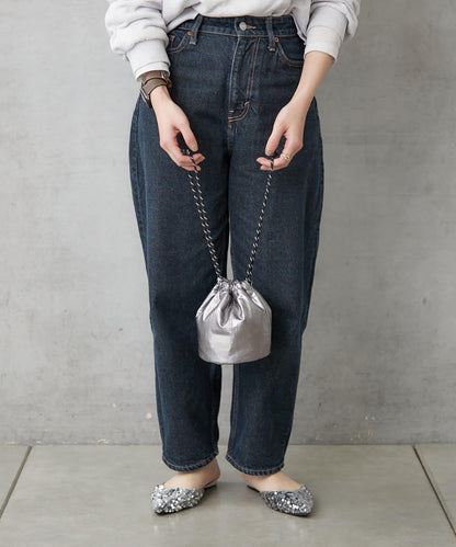 金屬感迷你束口包