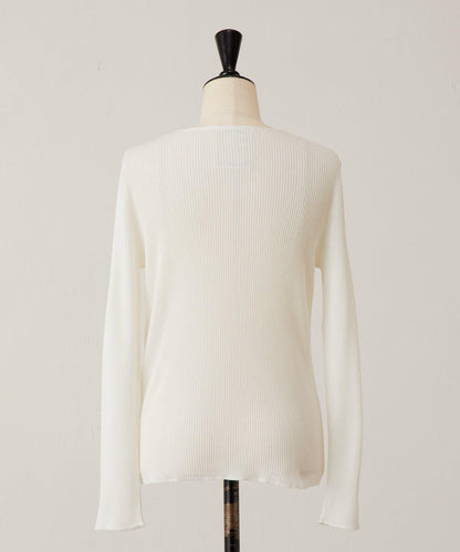 清爽質感羅紋針織上衣