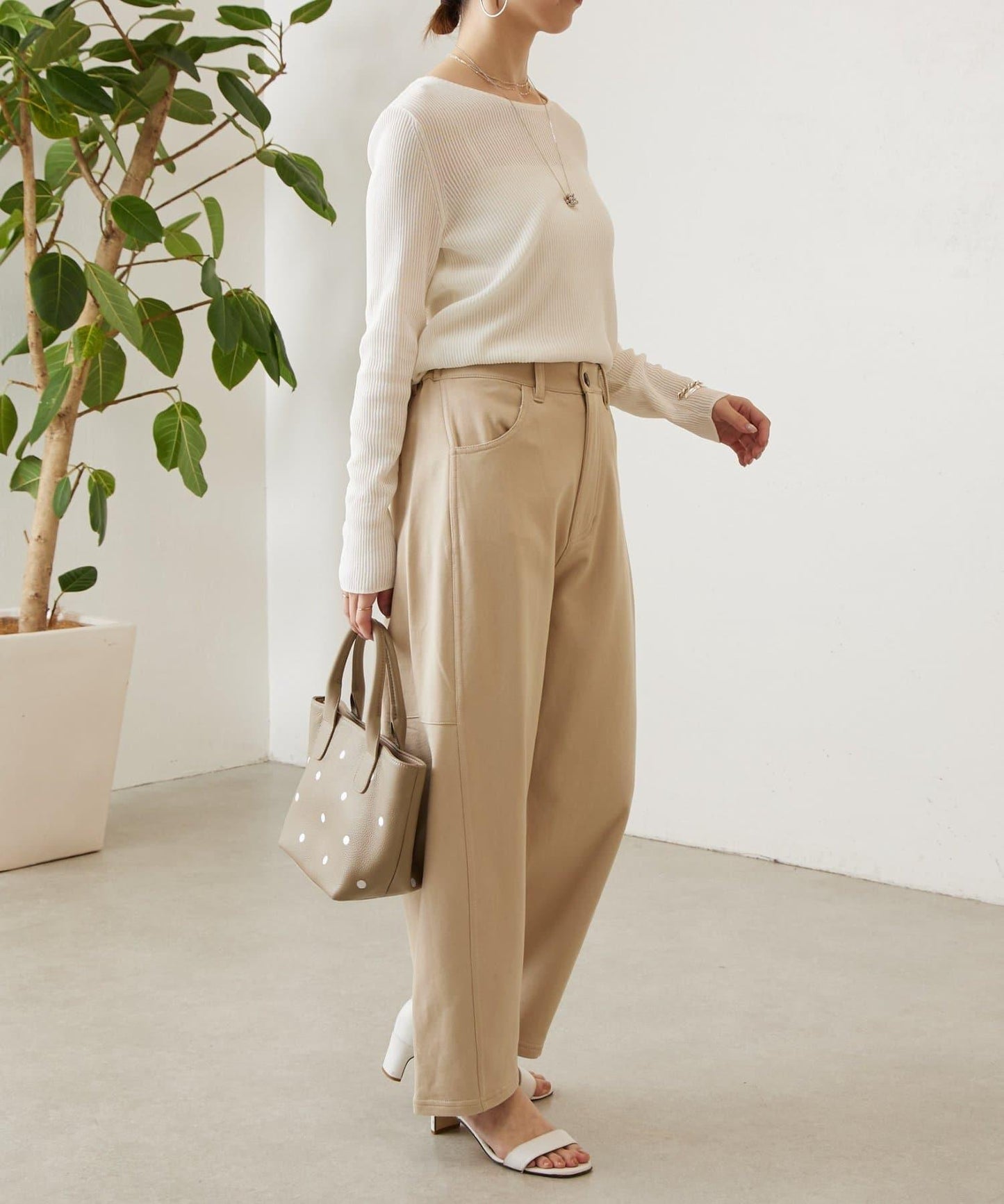 清爽質感羅紋針織上衣