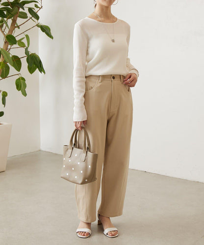 清爽質感羅紋針織上衣