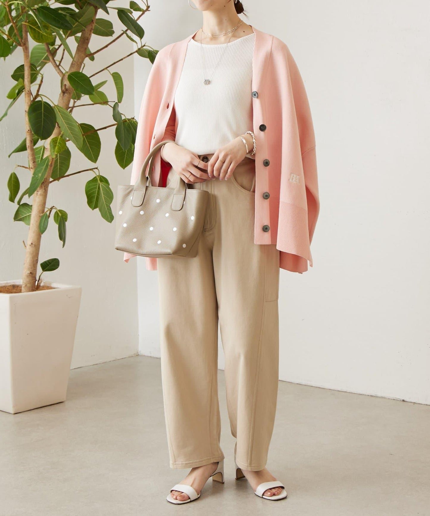 清爽質感羅紋針織上衣